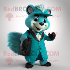 Teal Skunk mascotte kostuum...