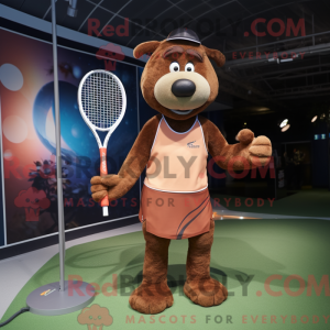 Mascot character of a Brown...