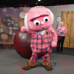 Mascot character of a Pink...