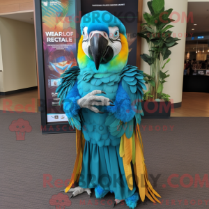 Mascot character of a Teal...