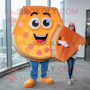 Orange Pizza Slice mascotte...