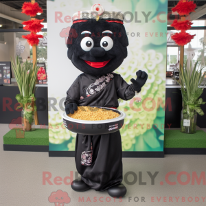 Maskot karakter af en Black...