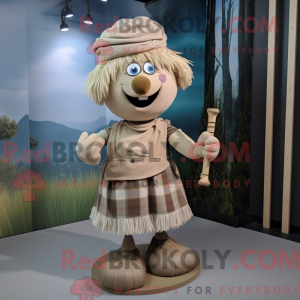 Mascot character of a Beige...