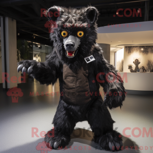 Maskottchen einer schwarzen...