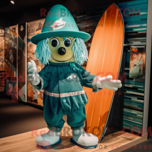 Mascot character of a Teal...