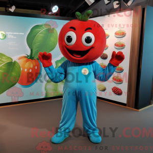 Mascot character of a Cyan...