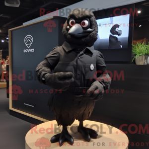 Maskot-karakter av en svart...