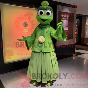Mascot character of a Green...