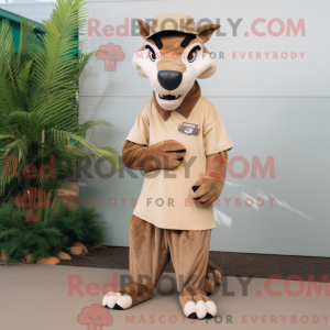 Mascot karakter van een Tan...