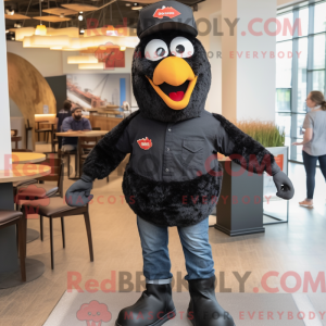 Maskot karakter av en svart...