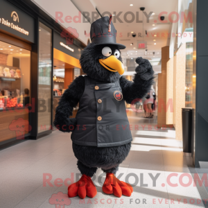 Maskot karakter av en svart...