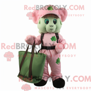 Mascot character of a Pink...