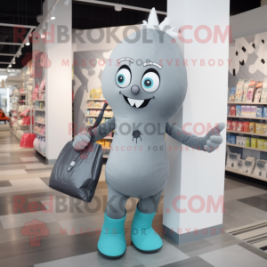 Grå Candy Box maskot...