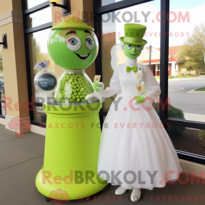 Postava maskota Lime Green...