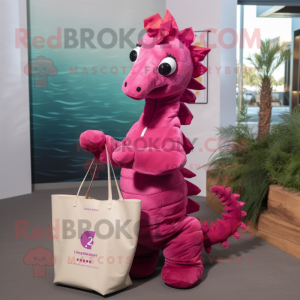 Magenta Seahorse mascotte...