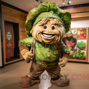 Mascot character of a Brown...