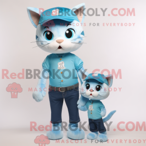 Mascot character of a Cyan...