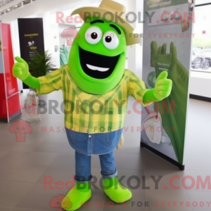 Postava maskota Lime Green...