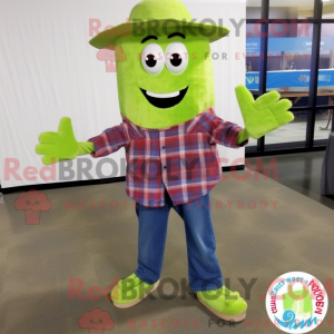 Postava maskota Lime Green...