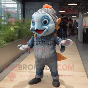 Gray Goldfish mascotte...