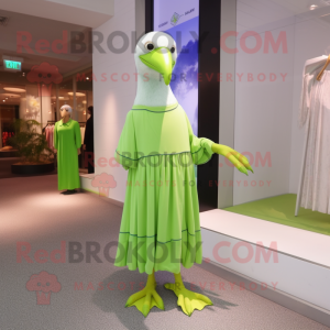 Limegrøn albatros maskot...