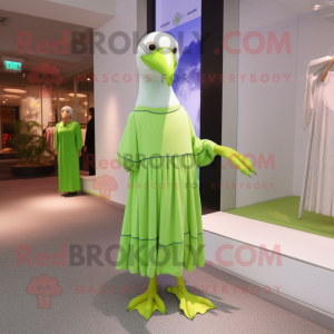 Limegrønn Albatross maskot...