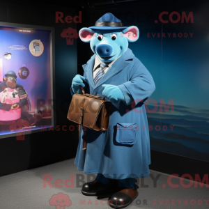 Mascot character of a Blue...