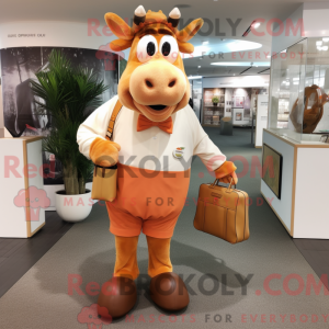 Maskotfigur af en fersken...