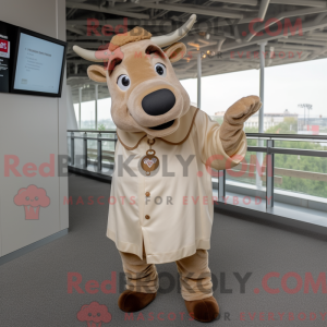 Mascot character of a Beige...