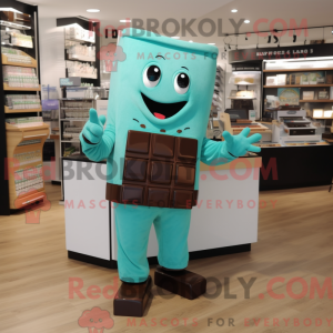 Maskotkarakter av en turkis...