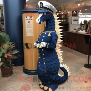 Maskotkarakter av en Navy...
