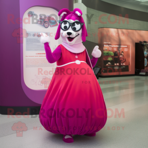 Magenta Hermelijn mascotte...