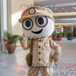 Mascot character of a Beige...