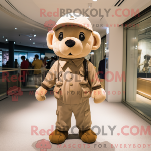 Mascot character of a Beige...