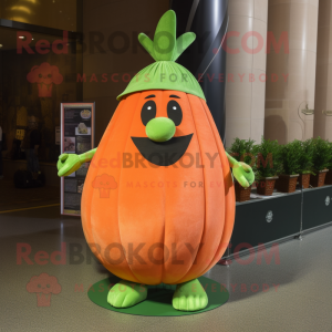 Orange vattenmelon maskot...