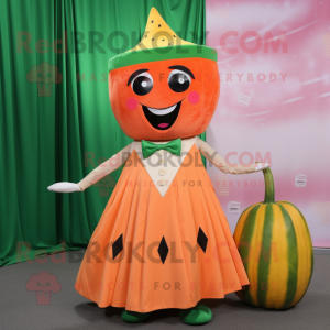 Orange vandmelon maskot...