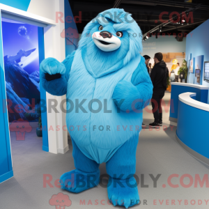 Mascot character of a Blue...
