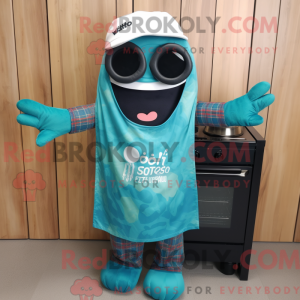 Mascot character of a Teal...