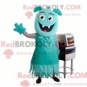 Postava maskota Teal Bbq...