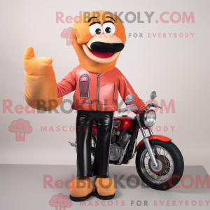 Maskotfigur av en Peach Hot...