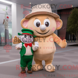 Maskotkarakter av en beżowy...
