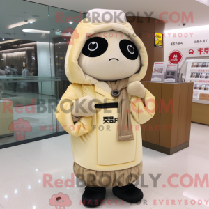 Mascot character of a Beige...