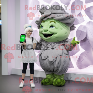 Postava maskota šedého zelí...
