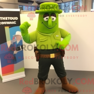 Maskotki av en Lime Green...