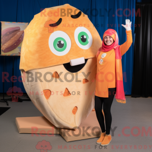 Postava maskota Peach Pizza...