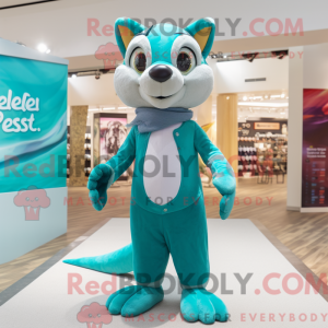 Mascot character of a Teal...