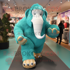 Teal Mammoth maskotdräkt...