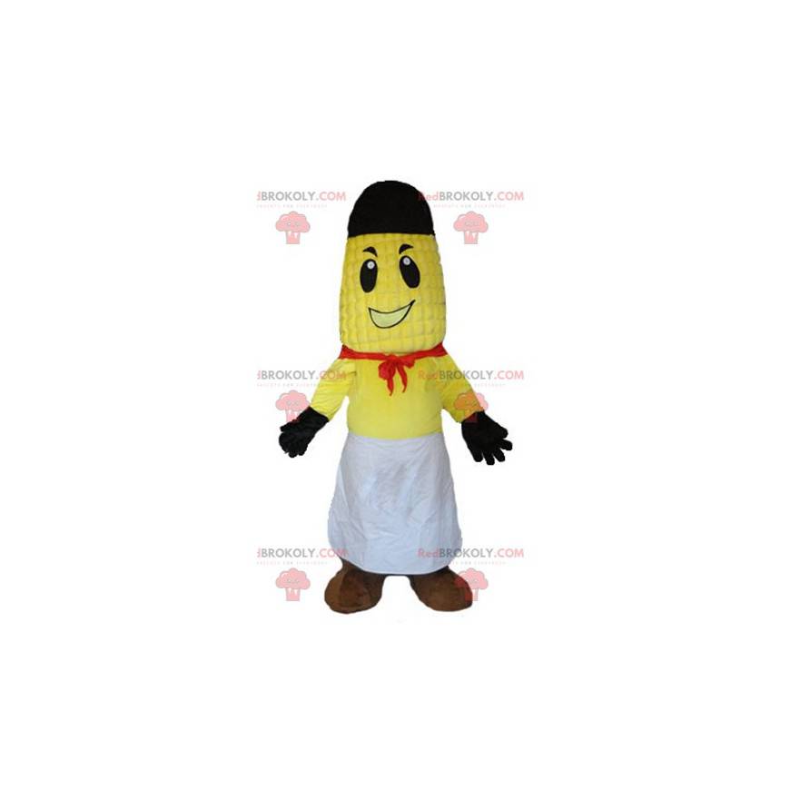 Mascote orelha de milho em traje de cozinheira - Redbrokoly.com