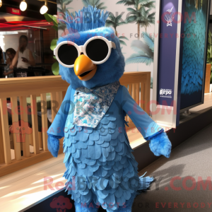 Maskottchen eines blauen...