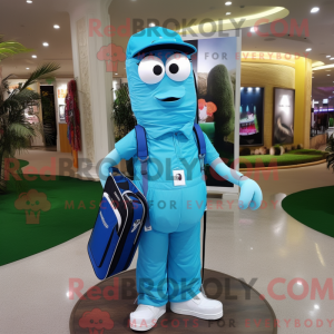 Mascot character of a Cyan...